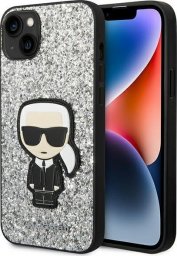  Karl Lagerfeld Etui Karl Lagerfeld do iPhone 14 6,1" hardcase srebrny/silver Glitter Flakes Ikonik