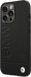 BMW Etui do iPhone 14 Pro Max 6,7 black/black Leather Stamp