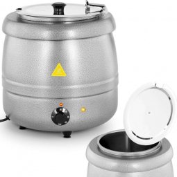 Royal Catering Kociołek termos do zupy elektryczny ze stali nierdzewnej cool-touch 400 W 10 l 35-80C srebrny