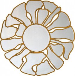 Ramka Artehome Lustro okrągłe Grosetto 92 cm rama w kształcie płatków kwiatu