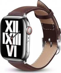  Crong Crong Noble Band - Pasek z naturalnej skóry do Apple Watch 42/44/45/49 mm (Espresso)