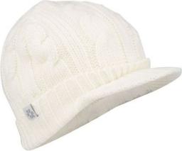  Starling Czapka Cap with peak knitted women white (5020-WIT)
