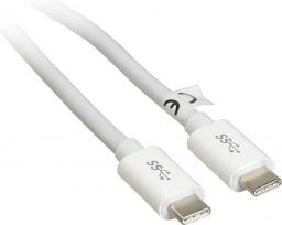 Kabel USB Tracer USB C - USB C (M/M) Biały 1.5m (TRAKBK45861)