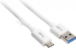 Kabel USB Tracer USB A -> USB C (M/M) Biały 1.5m (TRAKBK45862)
