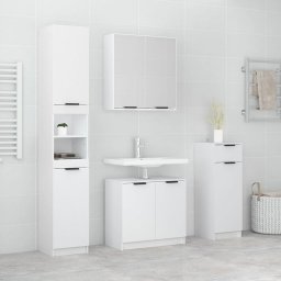  vidaXL vidaXL Zestaw 4 szafek do łazienki, biały, materiał drewnopochodny