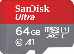 Karta SanDisk Ultra MicroSDXC 64 GB Class 10 UHS-I/U1 A1  (SDSQUAB-064G-GN6MA             )