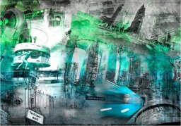  DecoNest Fototapeta - Berlin - kolaż (zielony) - 300X210