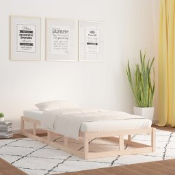  vidaXL Rama łóżka, 75x190 cm, pojedyncza, lite drewno
