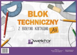 Wektor Blok rysunkowy A3/10K biały (10szt)