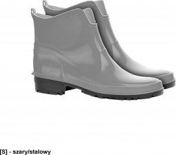  Lemigo BLELKE - buty damskie krótkie typu kalosz ELKE, PCV, damskie, wodoszczelne - szary/stalowy 37
