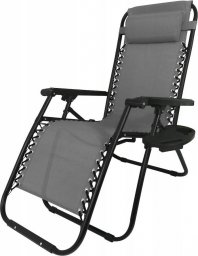  kontrast Fotel krzesło leżak ogrodowy rozkładany FARO j. szary