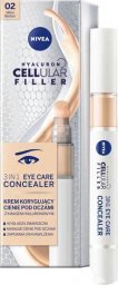  Nivea Korektor Hyaluron Cellular Filler 3In1 Eye Care Concealer 02 Medium 4 ml
