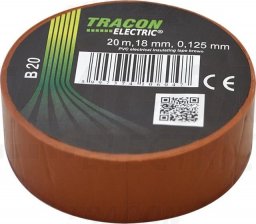  Tracon Electric Taśma izolacyjna 20mx18mm  brąz
