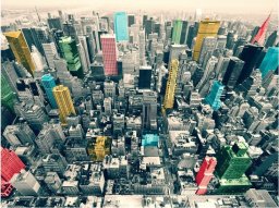  DecoNest Fototapeta - Kolorowe refleksy w Nowym Jorku - 300X231
