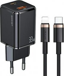 Ładowarka Usams T43 1x USB-A 1x USB-C 3 A (USA800)
