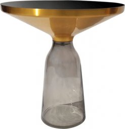  Artehome Bottle  table stolik kawowy szaro-złoty osadzony na szklanej nodze 50/53 cm