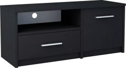 Elior Czarna szafka pod telewizor z półką - Karix