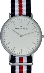Zegarek Jordan Kerr MĘSKI zegarek na pasku z TKANINY Miyota