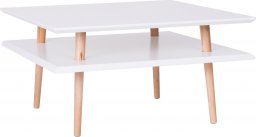 Ragaba Stolik kawowy SQUARE LOW 68x68 biały kwadratowy