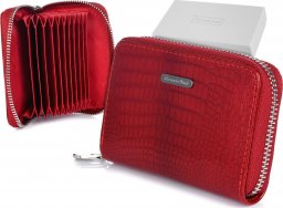 Alessadro Paoli Czerwone Etui wizytownik skórzany damski włoski pudełko S45 (S45red)