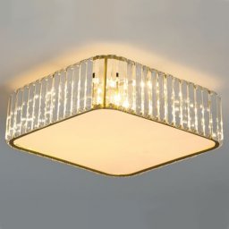 Lampa sufitowa Copel Sufitowa lampa glamour CGVETSQ kwadratowy plafon złoty nad łóżko