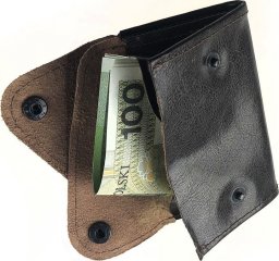  Banknotówka portfel czarny etui na pieniądze retro uniseks skórzane G63 NoSize