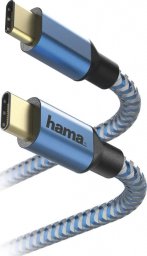 Kabel USB Hama USB-C - USB-C 1.5 m Niebieski (002015570000)