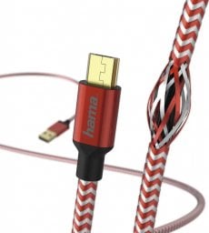 Kabel USB Hama microUSB - USB-A 1.5 m Czerwony (002015560000)