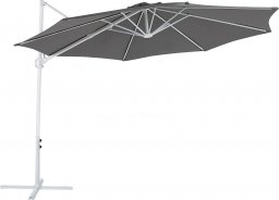 Beliani Parasol ogrodowy ⌀ 295 cm ciemnoszary z białym SAVONA II!