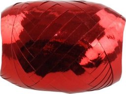  Fastima Tasiemka wstążka metalizowana Czerwona 10m 25szt W9