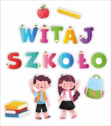  LearnHow Dekoracje szkolne - Witaj szkoło (duży napis)