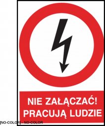  R.E.I.S. Z-2EZA - Znak elektryczny Nie załączać! Pracują ludzie