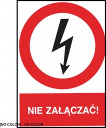  R.E.I.S. Z-3EZA - Znak elektryczny Nie załączać!
