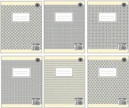  Ziemia Obiecana Brulion A5/96K kratka Pattern grey (5szt)