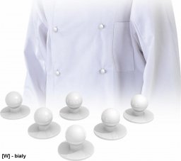 R.E.I.S. LH-BUTTON - GUZIKI -10 SZT - biały.