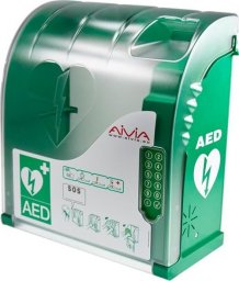Projekt AED Aivia 210 Alarm - szafka na defibrylator, poliwęglan+ABS do zastosowań zewnętrznych, alarm dźwiękowy i wizualny, otwieranie kod PIN