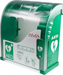 Projekt AED AIVIA 220 GSM IN - wewnętrzna szafka GSM INDOOR na AED, alarm świetlny, podświetlenie, linia telefoniczna lub GSM