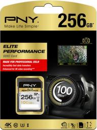 Karta PNY Elite Performance SDXC 256 GB Class 10 UHS-I/U3 (SD256ELIPER-EF)