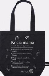  Nadwyraz.com Torba bawełniana czarna Kocia mama