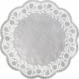  Wimex Serwetki ażurowe okrągłe papierowe białe 14cm 100x