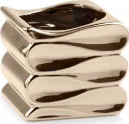  Polnix Ceramiczna osłonka na doniczkę złota glamour 15cm