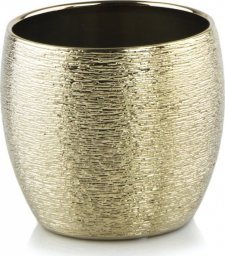  Polnix Osłonka na doniczkę ceramiczna złota metalik 11cm