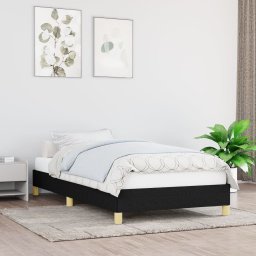  vidaXL vidaXL Rama łóżka, czarna, 80 x 200 cm, tapicerowana tkaniną