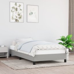  vidaXL vidaXL Rama łóżka, jasnoszara, 90 x 200 cm, tapicerowana tkaniną