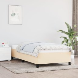  vidaXL vidaXL Rama łóżka, kremowa, 80 x 200 cm, tapicerowana tkaniną