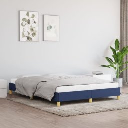  vidaXL vidaXL Rama łóżka, niebieska, 140 x 200 cm, obita tkaniną