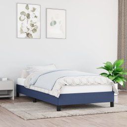  vidaXL vidaXL Rama łóżka, niebieska, 90 x 200 cm, tapicerowana tkaniną
