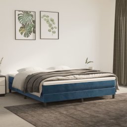  vidaXL vidaXL Rama łóżka, ciemnoniebieska, 180x200 cm, tapicerowana aksamitem