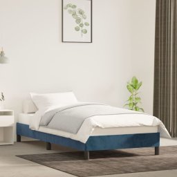  vidaXL vidaXL Rama łóżka, ciemnoniebieska, 90x200 cm, tapicerowana aksamitem