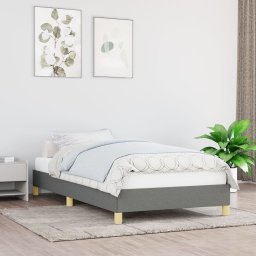  vidaXL vidaXL Rama łóżka, ciemnoszara, 90 x 200 cm, tapicerowana tkaniną